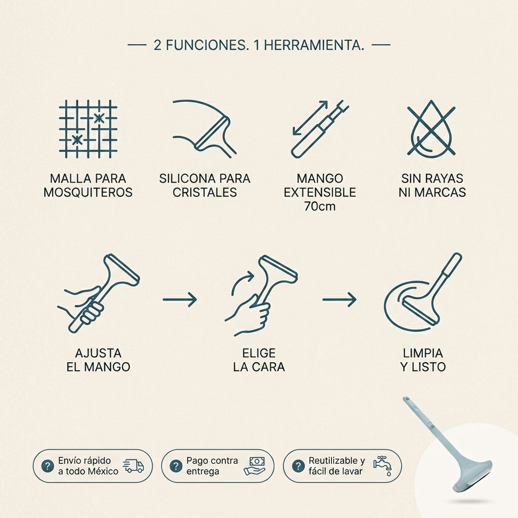 Cepillo Limpiador 2 en 1 — 2 Funciones 1 Herramienta
